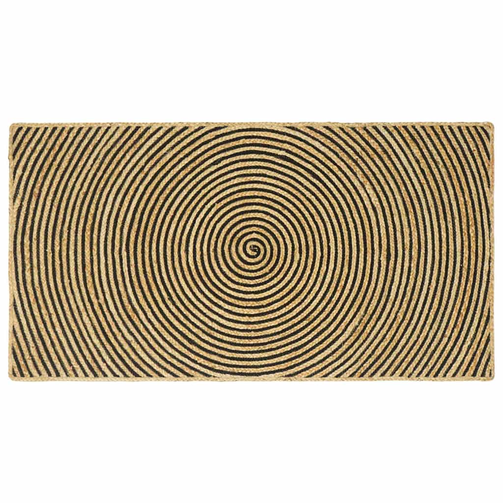 Area Rugs Black 80 x 150 cm Jute