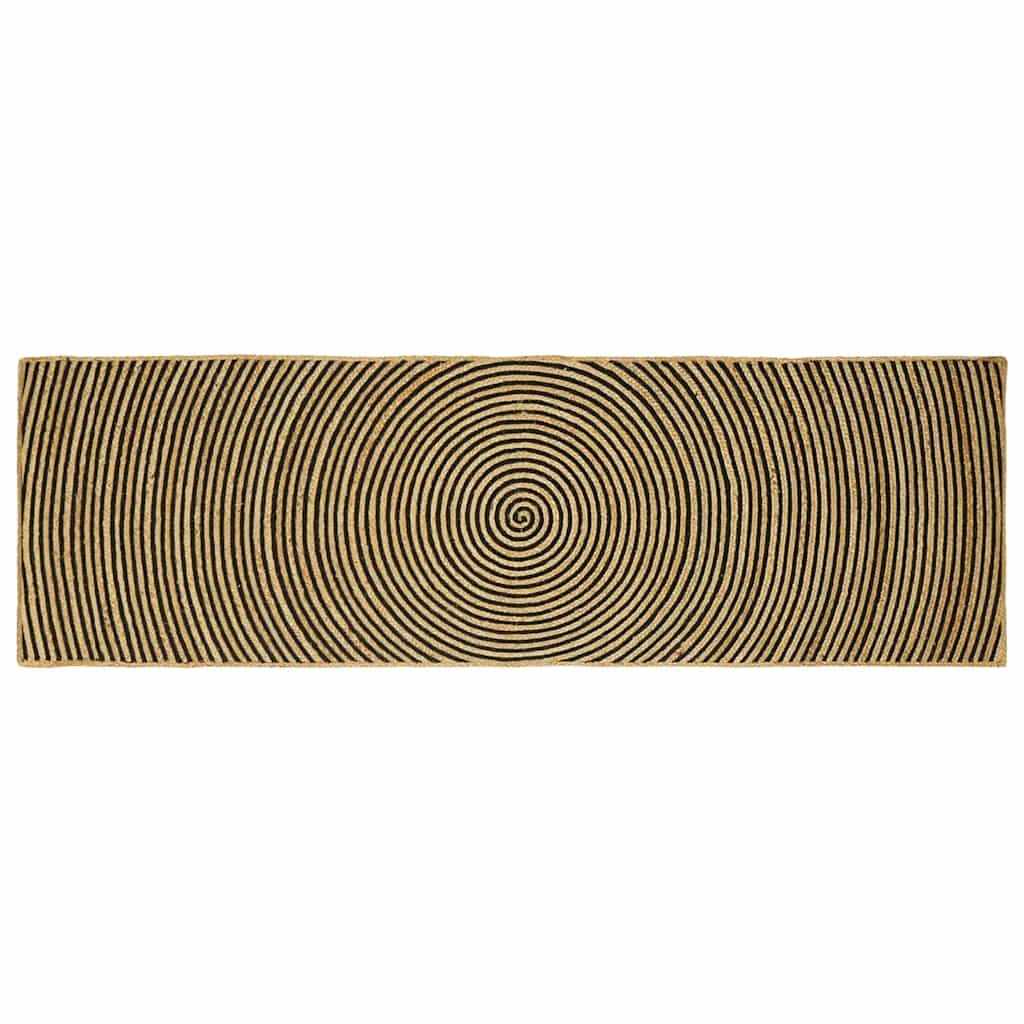 Area Rugs Black 80 x 250 cm Jute