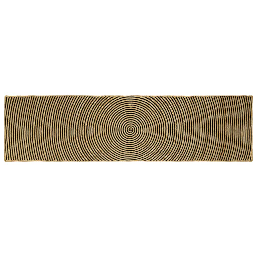 Area Rugs Black 80 x 300 cm Jute