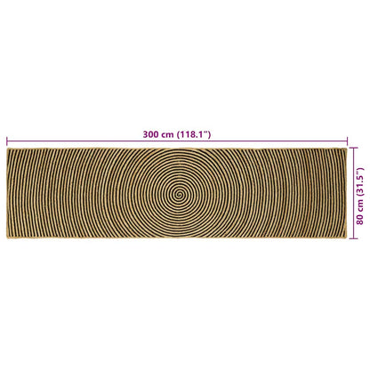 Area Rugs Black 80 x 300 cm Jute