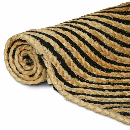 Area Rugs Black 100 x 200 cm Jute
