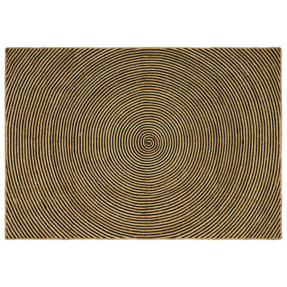 Area Rugs Black 160 x 230 cm Jute