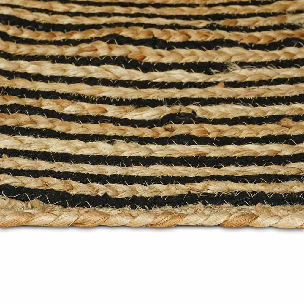 Area Rugs Black 200 x 200 cm Jute