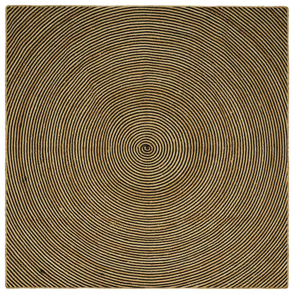 Area Rugs Black 200 x 200 cm Jute