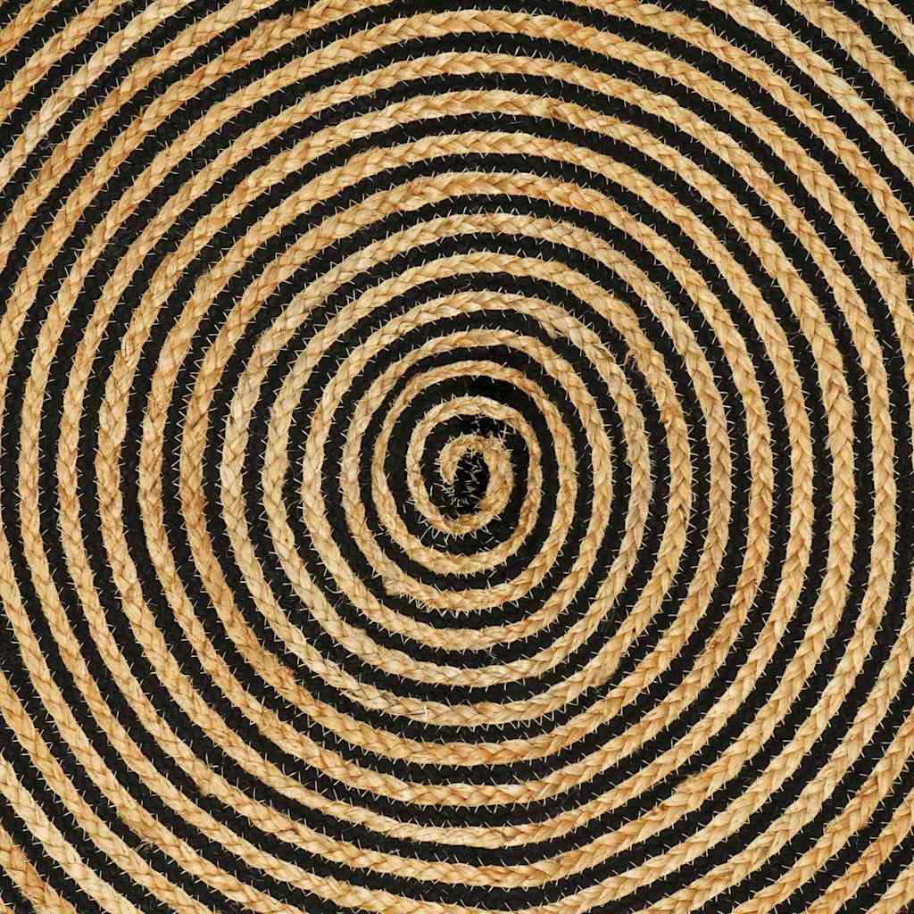 Area Rugs Black 200 x 200 cm Jute