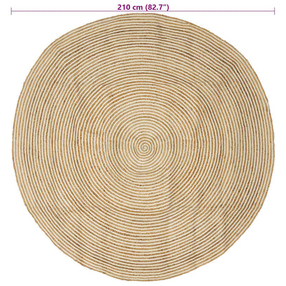 Area Rugs White Ø 210 cm Jute