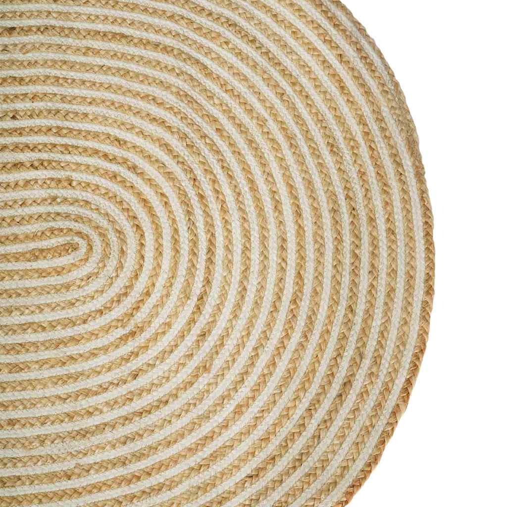 Area Rugs Natural and White 100 x 152 cm Jute