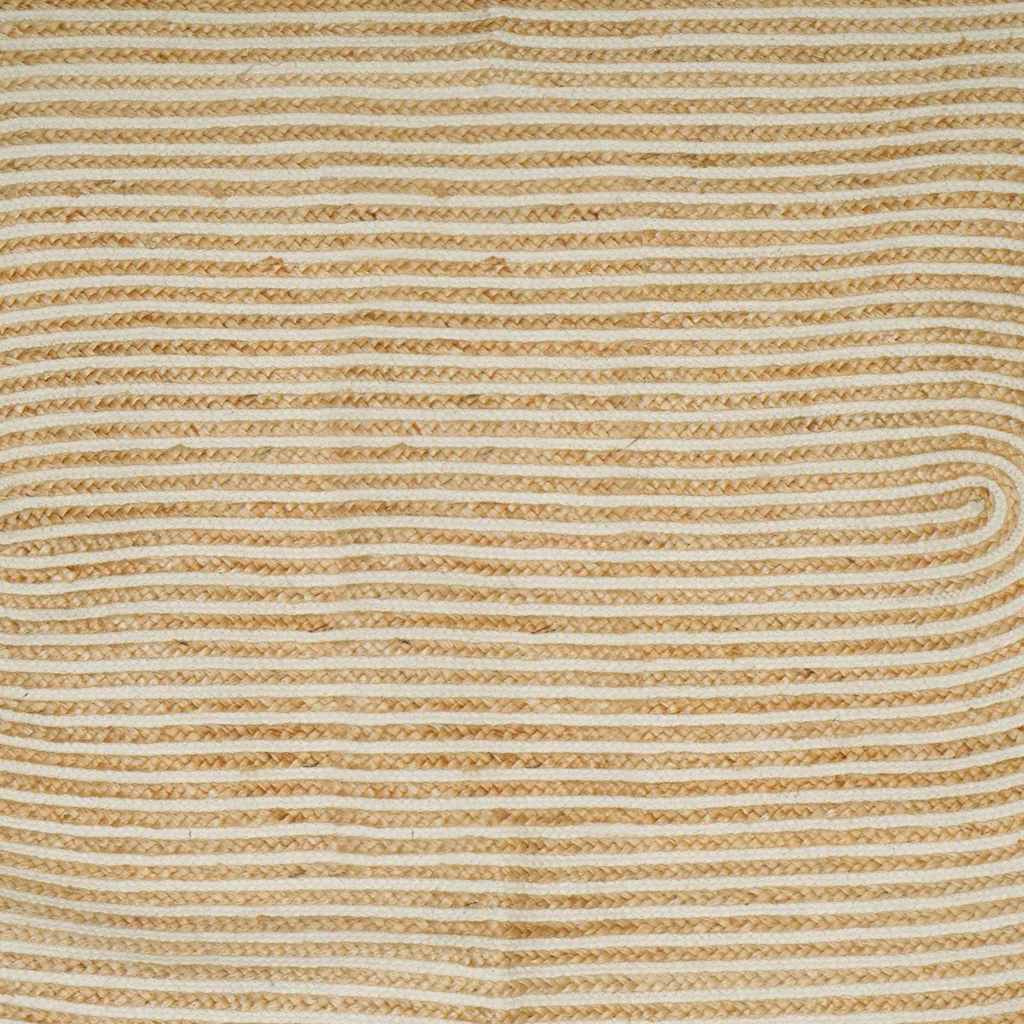 Area Rugs Natural and White 100 x 152 cm Jute