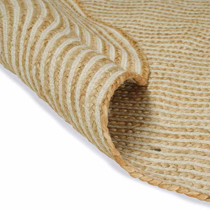 Area Rugs Natural and White 122 x 183 cm Jute