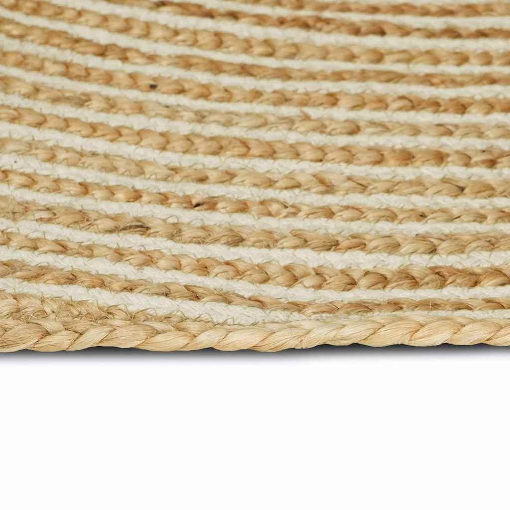 Area Rugs Natural and White 152 x 245 cm Jute