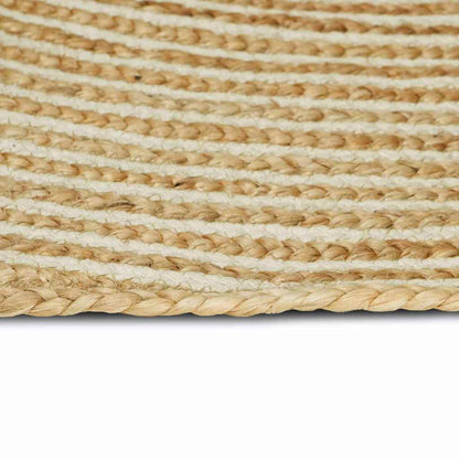 Area Rugs Natural and White 152 x 245 cm Jute