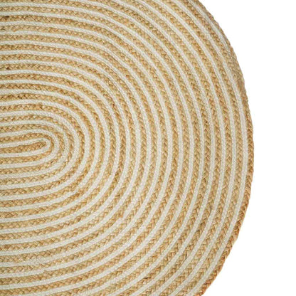 Area Rugs Natural and White 152 x 245 cm Jute