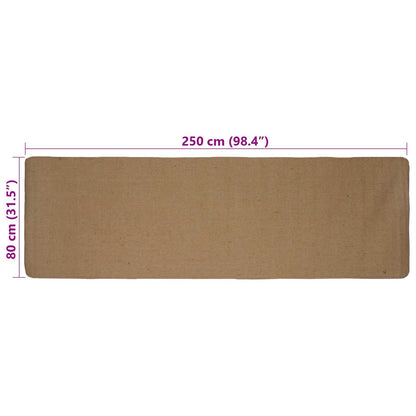 Area Rugs Light Brown 80 x 250 cm Jute