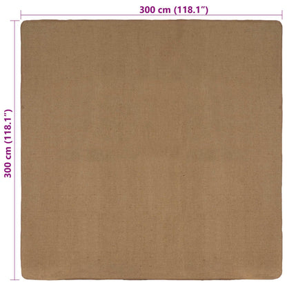 Area Rugs Light Brown 300 x 300 cm Jute