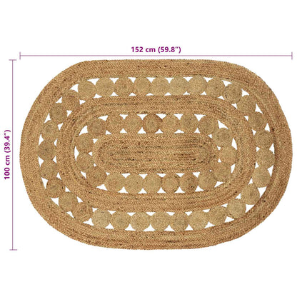 Area Rugs Natural 100 x 152 cm Jute