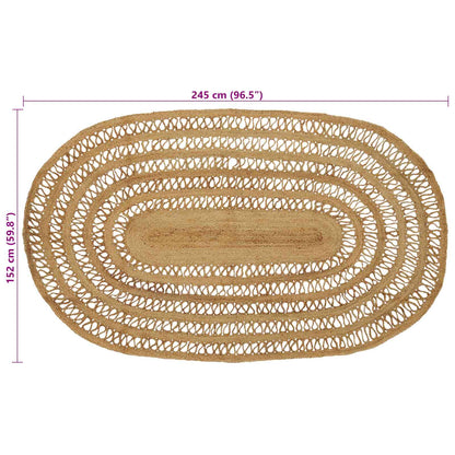 Area Rugs Natural 152 x 245 cm Jute