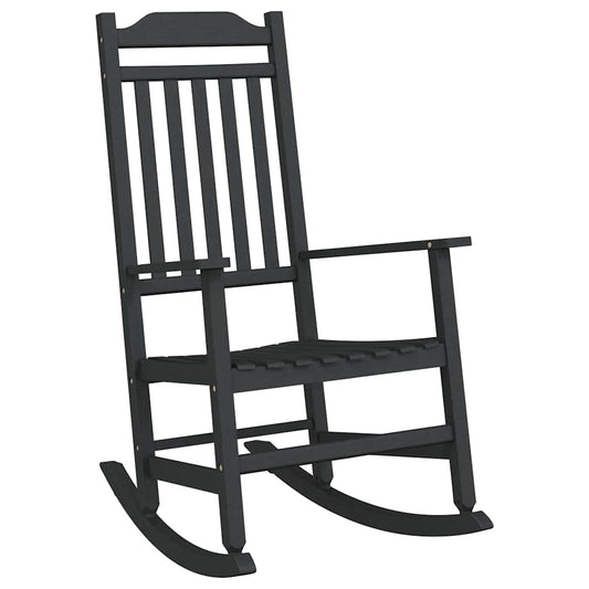 Rocking Chair Black 84 x 65 x 114 cm Resin