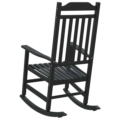 Rocking Chair Black 84 x 65 x 114 cm Resin