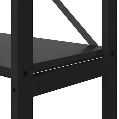 Bookshelf Black Oak 156 x 25 x 167 cm Engineered Wood