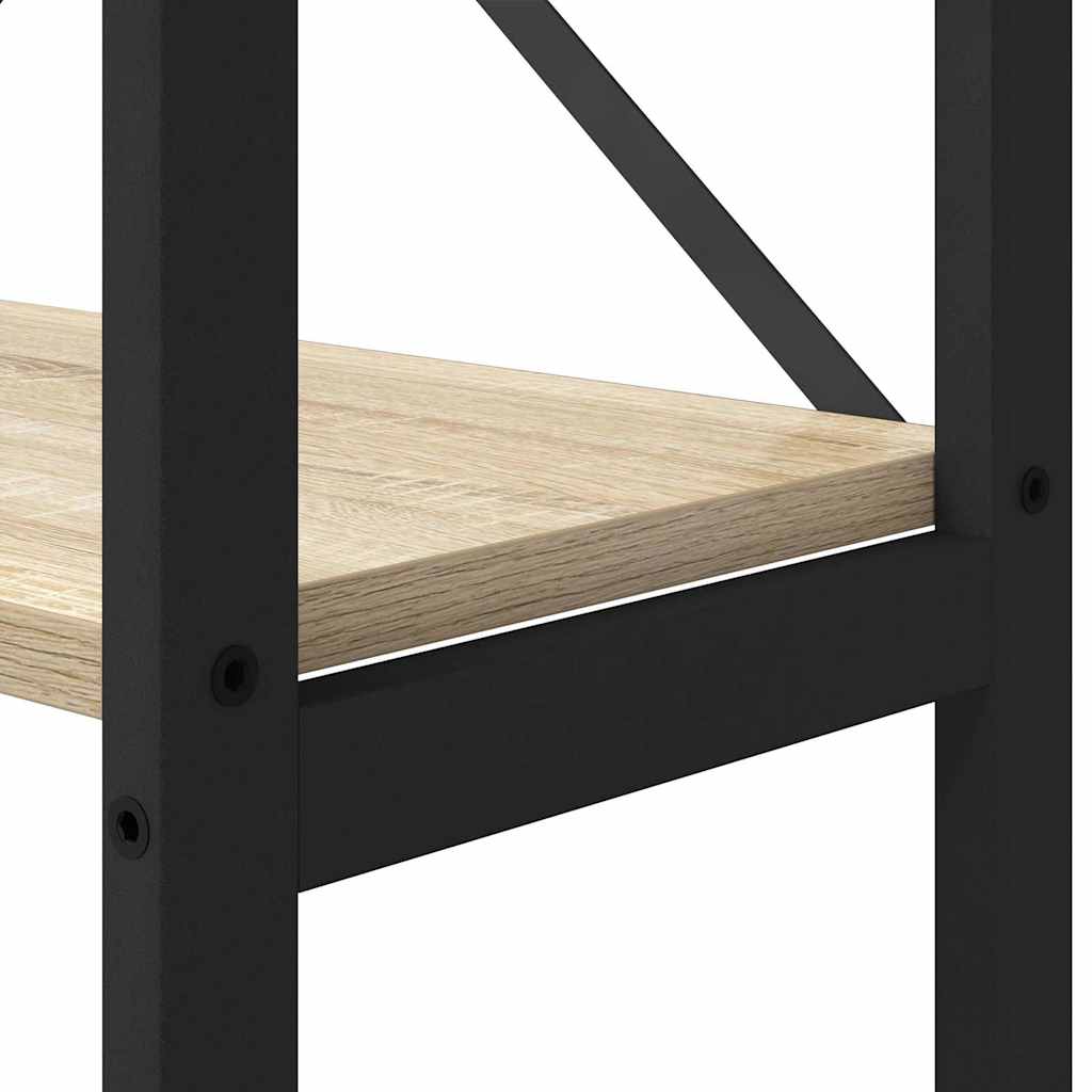 Bookshelf 156 x 25 x 167 cm Engineered Wood Sonoma Oak