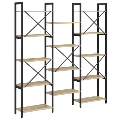 Bookshelf 156 x 25 x 167 cm Engineered Wood Sonoma Oak
