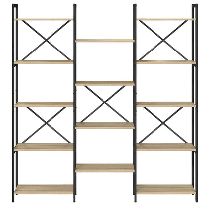 Bookshelf 156 x 25 x 167 cm Engineered Wood Sonoma Oak