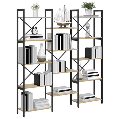 Bookshelf 156 x 25 x 167 cm Engineered Wood Sonoma Oak