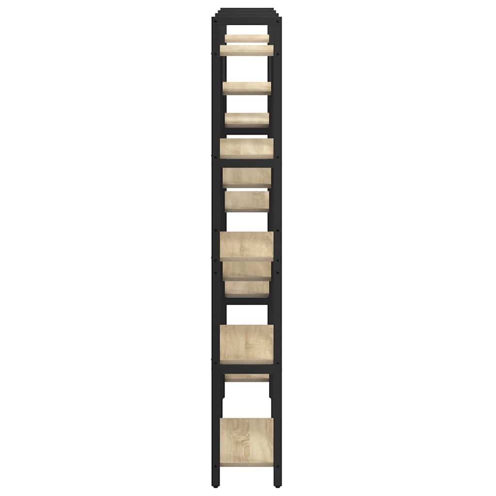 Bookshelf 156 x 25 x 167 cm Engineered Wood Sonoma Oak
