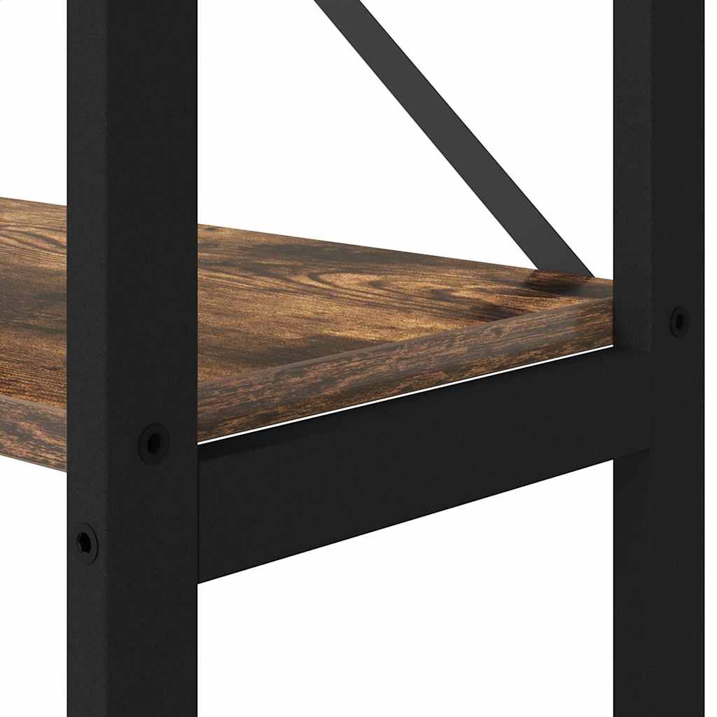 Bookshelf 156 x 25 x 167 cm Engineered Wood Smoked Oak