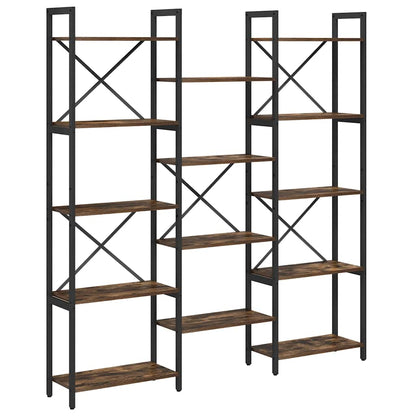 Bookshelf 156 x 25 x 167 cm Engineered Wood Smoked Oak