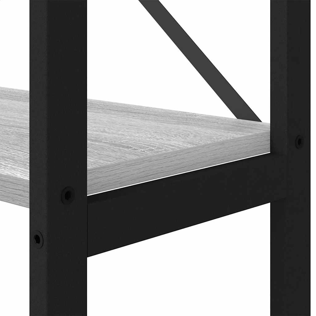 Bookshelf 156 x 25 x 167 cm Engineered Wood Grey sonoma