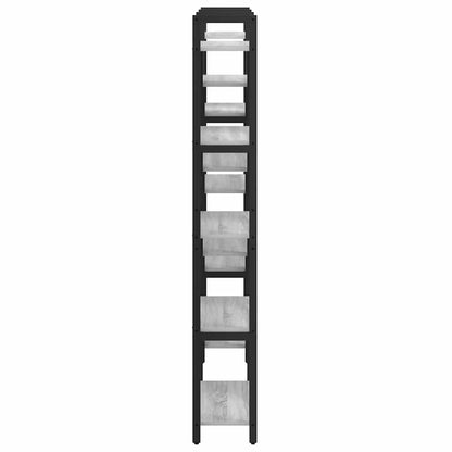Bookshelf 156 x 25 x 167 cm Engineered Wood Grey sonoma