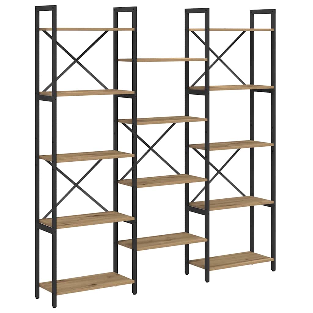 Bookshelf 156 x 25 x 167 cm Engineered Wood Artisan Oak