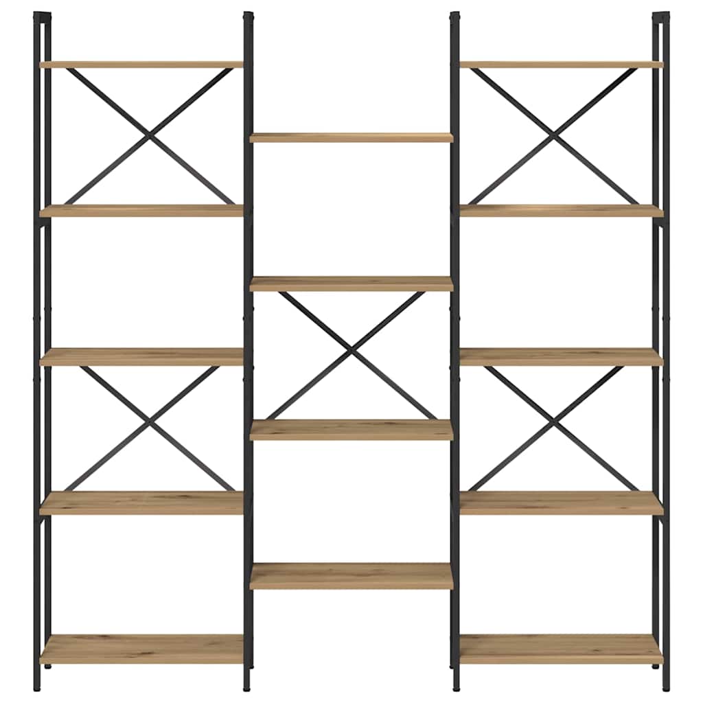 Bookshelf Artisan Oak 156 x 25 x 167 cm Engineered Wood