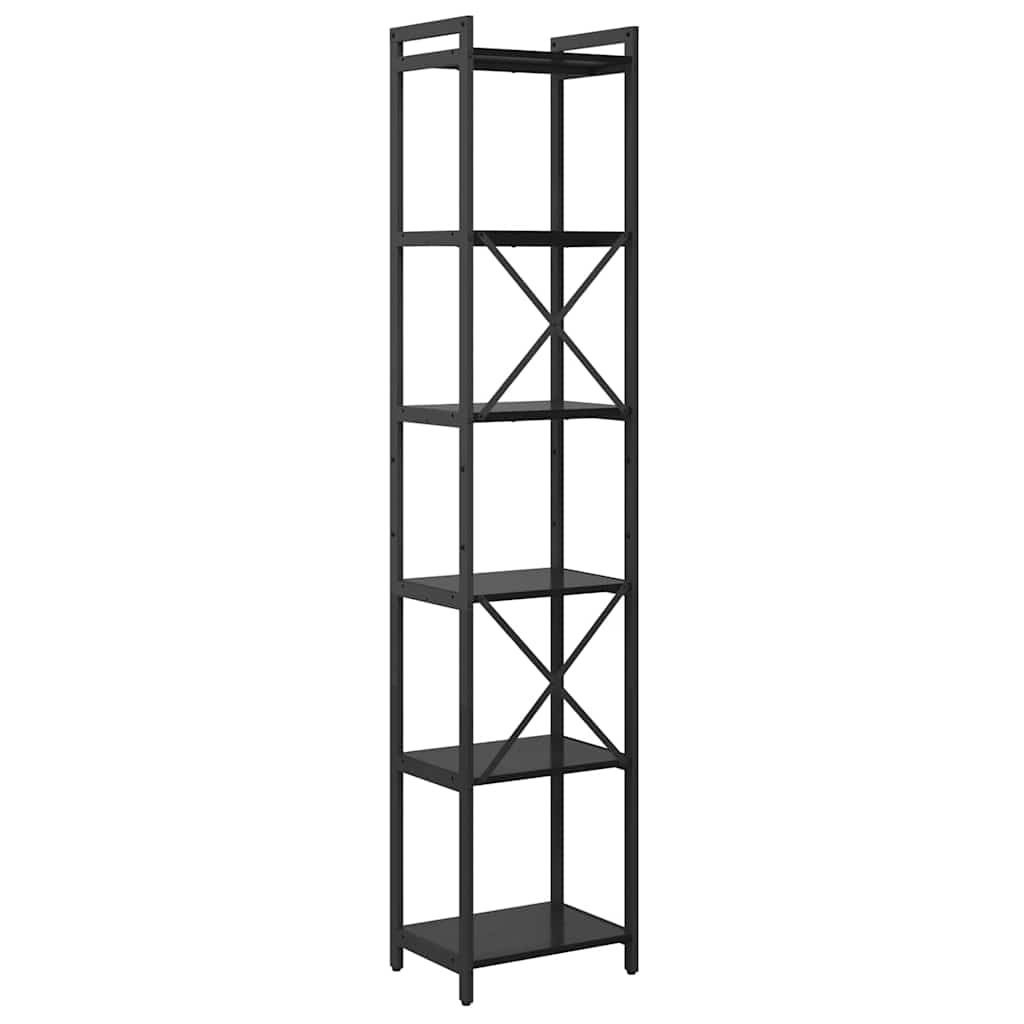 Bookshelf Black Oak 40 x 30 x 189.5 cm Engineered Wood