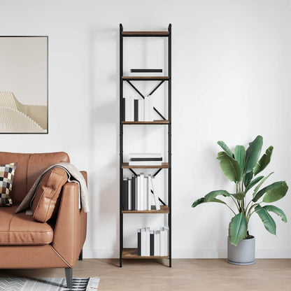 Bookshelf Smoked Oak 40 x 30 x 189.5 cm Engineered Wood