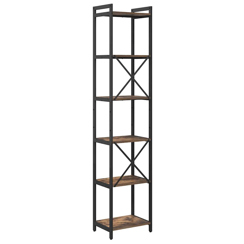 Bookshelf Smoked Oak 40 x 30 x 189.5 cm Engineered Wood