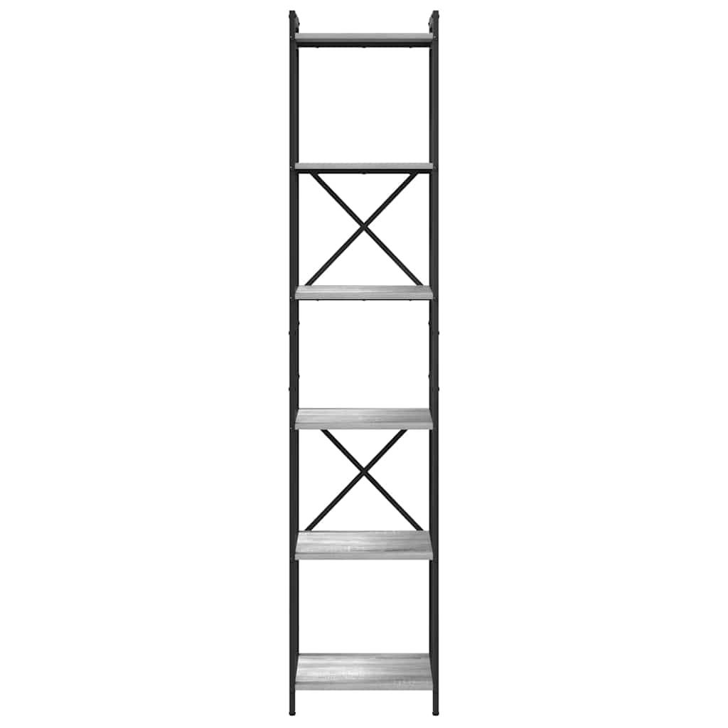 Bookshelf 40 x 30 x 189.5 cm Engineered Wood Grey sonoma