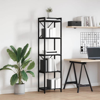 Bookshelf Black Oak 40 x 30 x 155 cm Engineered Wood