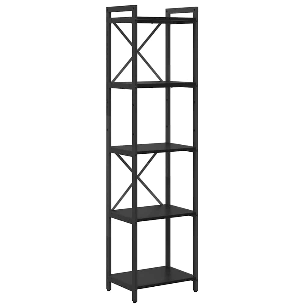 Bookshelf Black Oak 40 x 30 x 155 cm Engineered Wood