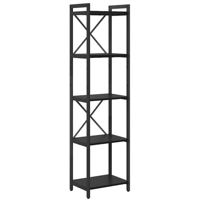Bookshelf 40 x 30 x 155 cm Engineered Wood Black Oak