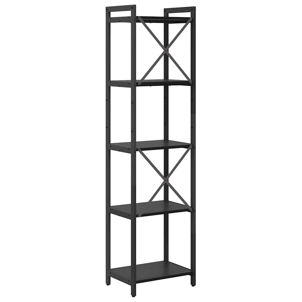 Bookshelf 40 x 30 x 155 cm Engineered Wood Black Oak