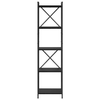 Bookshelf Black Oak 40 x 30 x 155 cm Engineered Wood