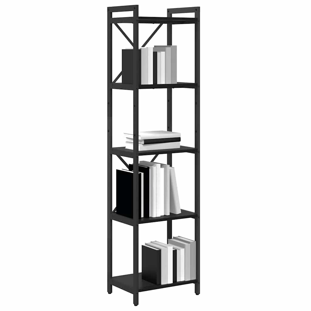 Bookshelf 40 x 30 x 155 cm Engineered Wood Black Oak