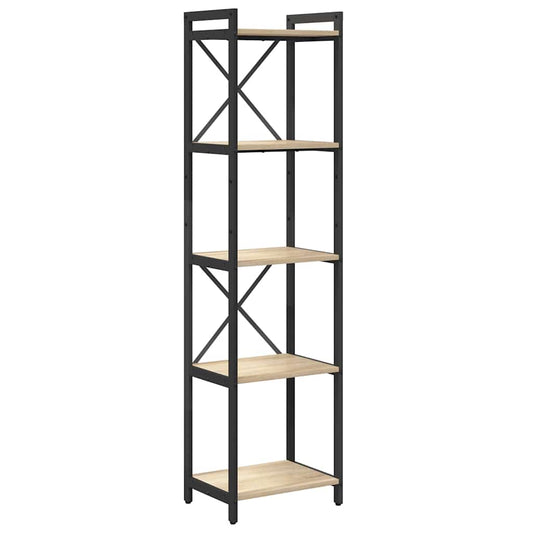 Bookshelf 40 x 30 x 155 cm Engineered Wood Sonoma Oak