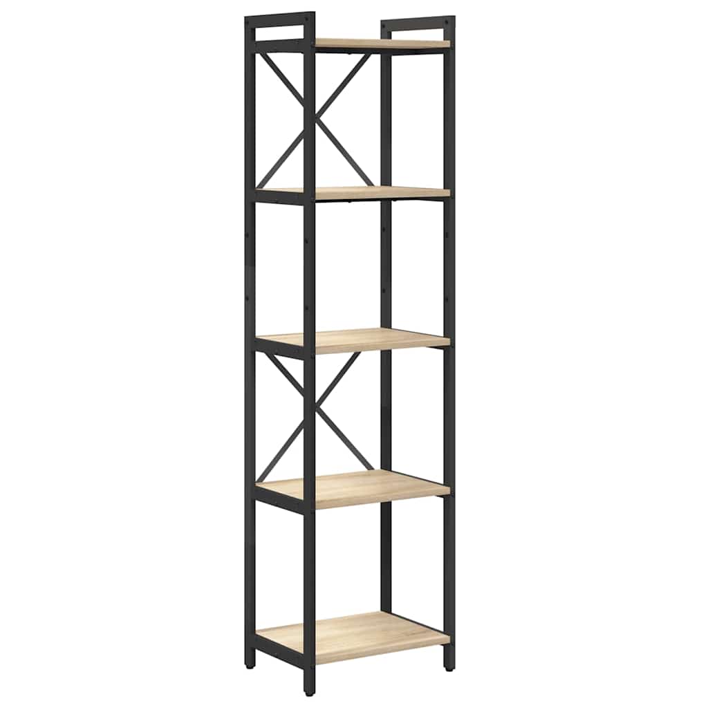 Bookshelf 40 x 30 x 155 cm Engineered Wood Sonoma Oak