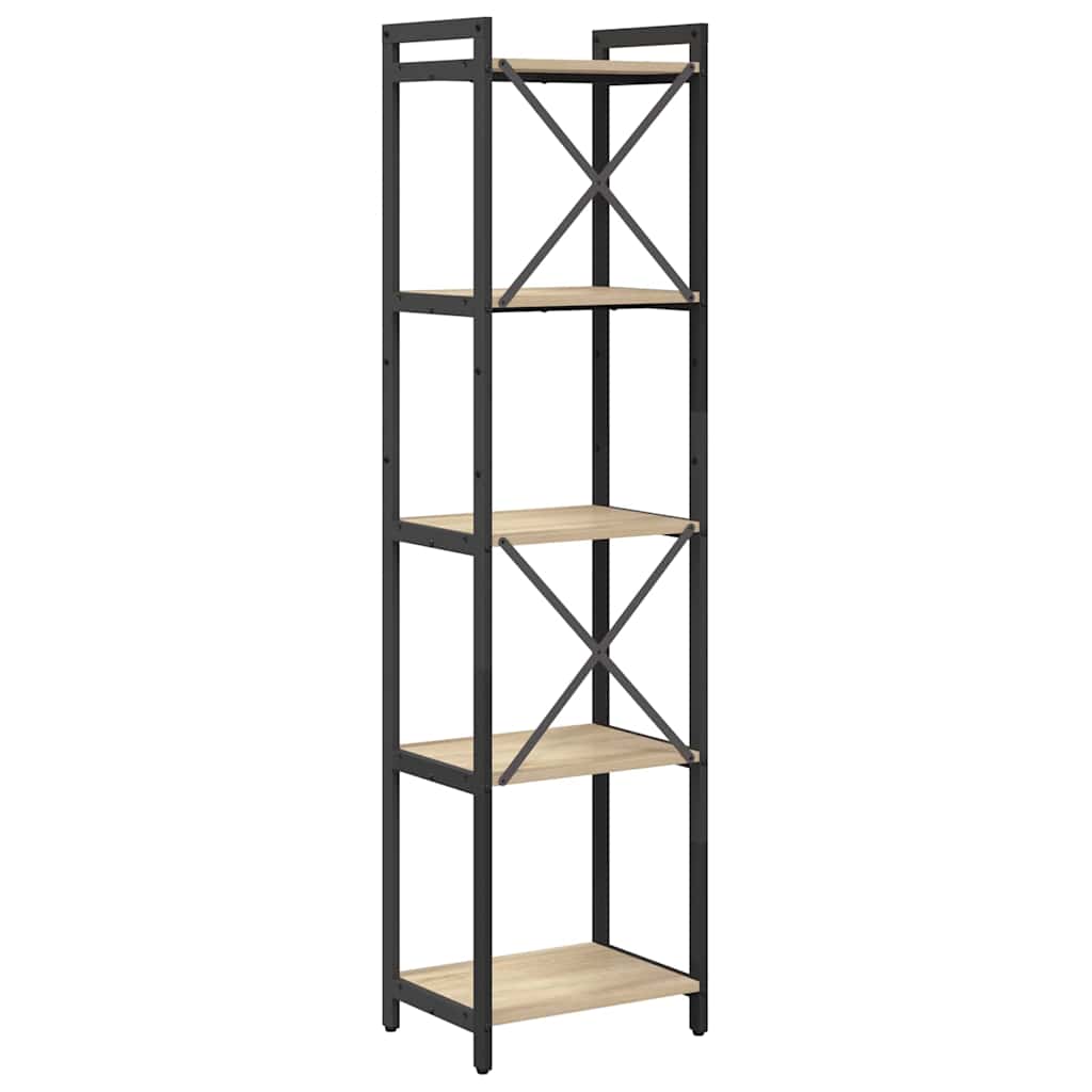 Bookshelf 40 x 30 x 155 cm Engineered Wood Sonoma Oak