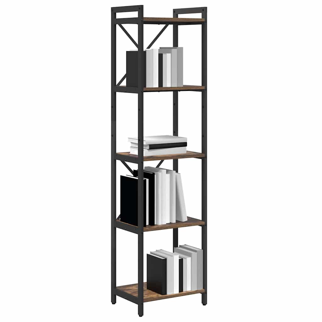 Bookshelf 40 x 30 x 155 cm Engineered Wood Smoked Oak