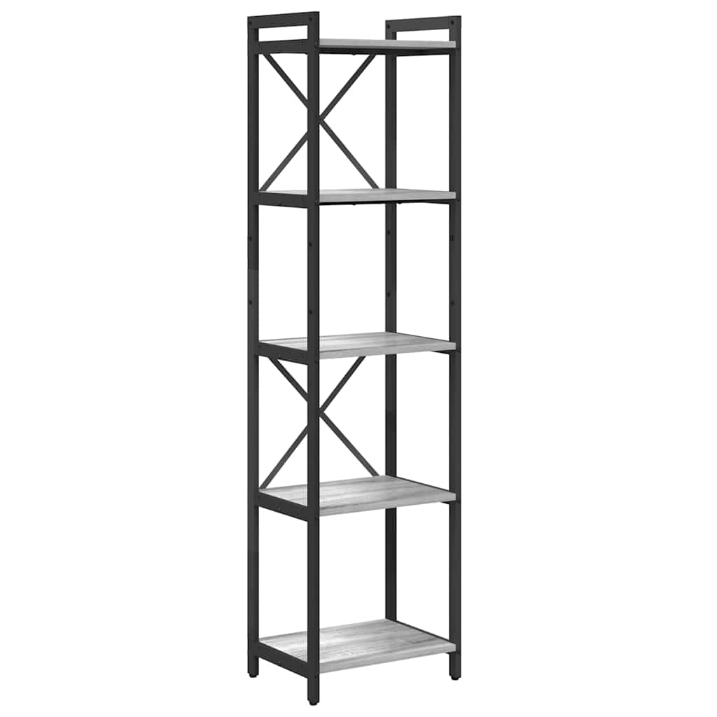Bookshelf Grey sonoma 40 x 30 x 155 cm Engineered Wood