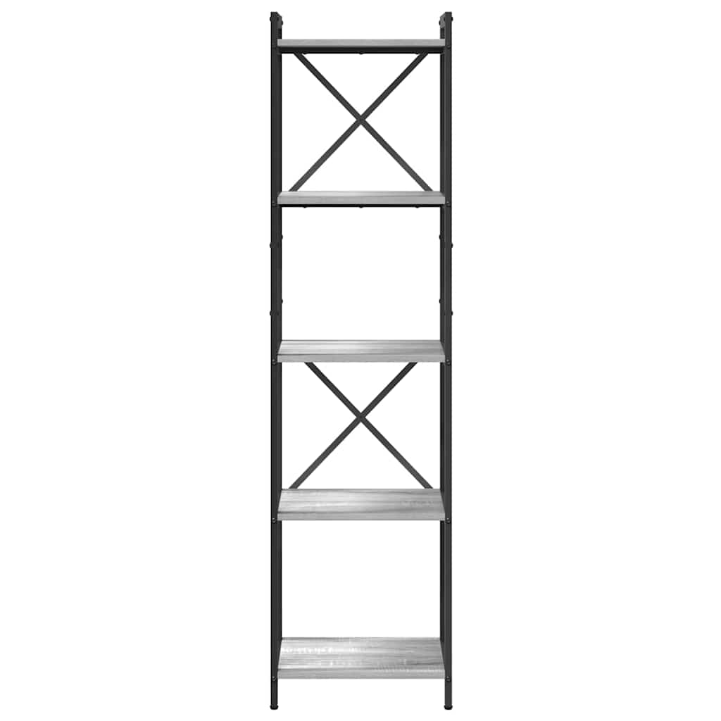 Bookshelf 40 x 30 x 155 cm Engineered Wood Grey sonoma